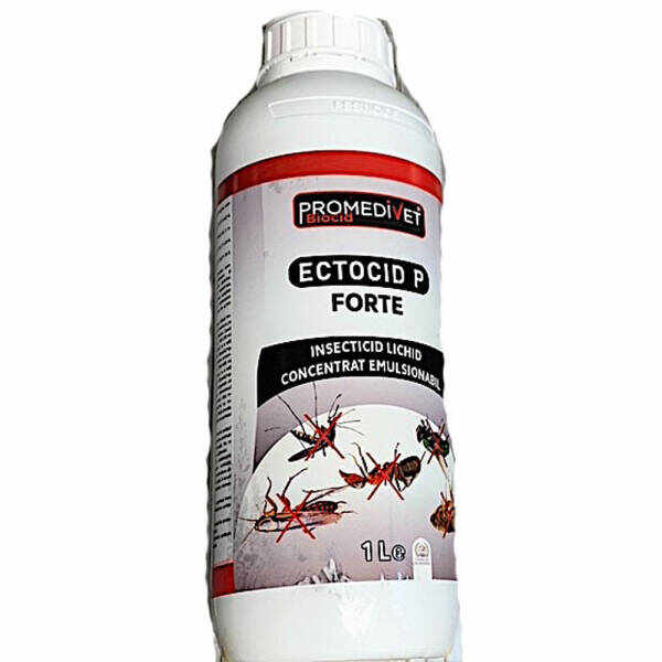 Ectocid P Forte 1L insecticid de contact Promedivet, insecte zburatoare si taratoare (dezinsectia cladirilor)